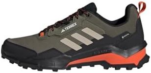adidas Men's Terrex AX4 Gore-TEX Hiking Shoes, Olive Strata/Wonder Beige/Core Black, 6.5 UK