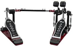 DW 5000 Series XF Extended Footboard Accelerator Double w/Bag Bass Drum Pedal (DWCP5002AD4XF),Red/Black