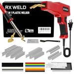 RX WELD Plastic Welder, 2 in 1 Plastic Welding Kit Plastic Repair Welder Kit 1000PCS Hot Stapler Soldering Gun for Car Bumper Cracks, Kayaks, Plastic Toys