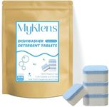 Dishwasher Detergent Tablets with PowerClean Technology,60 Count Lemon Scent,Fights Tough Grease & Stains,Fast-Dissolving Septic-Safe Plastic-Free,Compatible with All Dishwashers