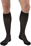 JOBST Sport Knee High 15-20 mmHg Compression Socks, Black/Cool Black, Large