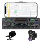 LXKLSZ Car Radio with Bluetooth Single Din with App Control MP3 Player Support Hands-Free Calling/USB/FM/AM/TF/AUX-in/EQ Set, Car Radio Receiver with Phone Holder External MIC SWC Remote Control