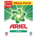 Ariel Washing Powder Original 3.9KG, 60 Washes, Outstanding Stain Removal in the 1st Wash