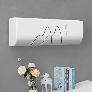 Treer Funda para Aire Acondicionado Interior, Funda para Aire Acondicionado Pared Elástico Antipolvo para Pared Montaje Unidades Split Interior AC Cubiertas (3P Grande,3)
