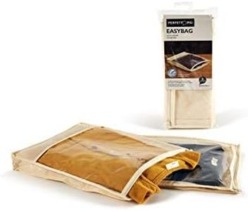 Perfetto Più - EasyBag - Sac étui en Tissu Non tissé pour Chemises et T-Shirts, Couleur écru, 33 x 45 x 5 cm