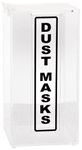 Brady M420 Plastic Acrylic Dust Mask Dispenser, Black on Clear, 6" W, 6" D, 12-1/2" H