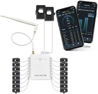 Smart Home Energy Monitor with 16 50A Circuit Level Sensors, Measure Power Usage in Real-Time, Easy Access to Energy Data & History with Mobile App (16 50A Circuit Level Sensors) - for All phase !