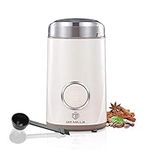 DR MILLS DM-7441W Electric Dried Spice and Coffee Grinder, Blade & Cup Made with SUS304 stianlees Steel（White)