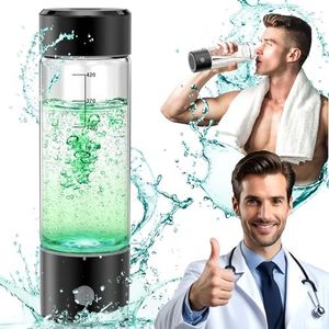 MOVOVA Upgrade Hydrogen Water Bottle, 3Min 2200PPB Rapid Hydrogen Water Generator -SPE PEM Tech, 14OZ Portable Hydro Water Machine, Health Care Gifts for Husband, Wife, Family, Friends, Travel