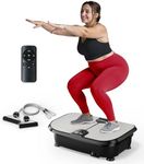 FEIERDUN Vibration Plate Exercise Machine, Vibration Plate for Lymphatic Drainage, Power Plate Vibration Platform w/ Loop Bands for Weight Loss & Toning-Black