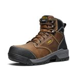 KEEN Utility Men's CSA Evanston 6" Composite Toe Waterproof Work Boots, Bison/Black, 10.5 EE