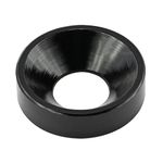 [40PCS] M6 Finishing Countersunk Washers, Anodized Aluminum Alloy, Head Washers Gaskets Cup Shim for Screw RC/Car/Motorcycle/Mechanical Accessories Parts, Black Color