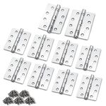 Bwintech 5 Pairs 100 x 75 x 2.7mm (4 inch) Polished Chrome Hinge for Fire Door, Steel Fire Rated Internal Door Hinges, Ball Bearing Hinge for Internal Use in Residential and Commercial Buildings