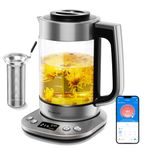 GoveeLife Smart Electric Kettle with Tea Infuser for Loose Leaf Tea, 1.7 L Electric Tea Kettle with Brewing Program, Variable Temperature Control, 2 H Keep Warm & Auto Shut off, BPA Free, Sliver