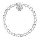 Thomas Sabo Women Charm Bracelet Diamond Charm Club 925 Sterling Silver DCX0001-725-14