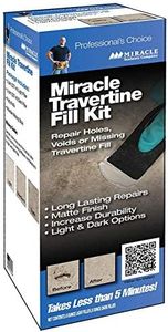 Miracle Travertine/Limestone Chip & Crack Fill Repair Kit w/Light & Dark Custom Colors 8oz. Dark Filler & 8oz. Light Filler