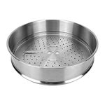 LOVIVER Stainless Steel Steamer Basket Vegetable Food Steamer Dumpling Steamer Bread Salad Baking Steamer Insert Easy to Clean for Home Restaurant, 28cm