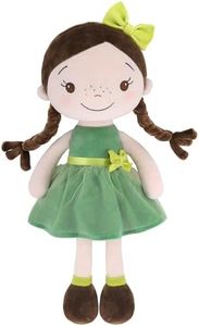 GAGAKU Poupée bébé Douce 40,6 cm, ma première poupée de Chiffon pour Fille de 1 an, Cadeau d'anniversaire, Jouets en Peluche de Noël, Cadeau pour Tout-Petits, Nourrissons - Fille de la Forêt