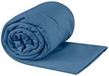 Sea to Summit - Pocket Microfibre Towel XL- Beach Towel - Tiny Pack Size - Ultra Absorbent & Quick Dry - Whisper Light - Hang Loop & Case - For Backpacking - 75 x 150cm - Moonlight Blue - 175g