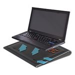 Targus 17 Inch Dual Fan Lap Chill Mat - Soft Neoprene Laptop Cooling Pad for Heat Protection, Fits Most 17" Laptops and Smaller - USB-A Connected Dual Fans for Heat Dispersion (AWE55US)