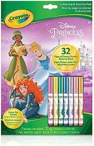 Crayola Colouring and Activity Pad, Disney Princess, Gift for Boys and Girls, Kids, Ages 3,4, 5, 6 and Up, Summer Travel, Cottage, Camping, on-The-go, Travel, Arts and Crafts, Gifting