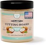 CLARK'S Chopping Board Wax - Refined Coconut Oil and Natural Beeswax Blend - No Mineral Oil - Natural Beeswax - Butcher Block Wax - Chopping Board Wax - Finishing Wax - Beeswax Polish - 6 Ounces