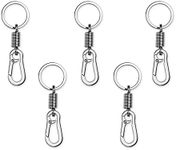 DS. DISTINCTIVE STYLE Carabiner Clip Keyring Stainless Steel Keychain with Snap Hook Quick Release Key Rings