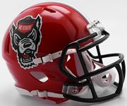 NCAA North Carolina State Wolfpack Helmet Mini SpeedHelmet Replica Mini Speed Style Red Tuffy Design, Team Colors, One Size