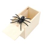 Spider in a Box Prank,Spider Scare Prank Box,Handmade Prank Pop Out Scare Spider,Wooden Prank Spider Hidden In Scarebox Toys,Fake Spiders Joking Box,Surprise Joke Prank Gift for Kids Adults Halloween