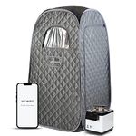 WILLOWYBE Portable Steam Sauna with Bluetooth Control, Steamer, Body Tent, Foldable Chair | Personal Home Spa