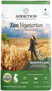 Addiction Zen Vegetarian Dry Dog Food, Rich in Isoflavones and Antioxidants, Vegetarian Dog Food, Crafted in New Zealand, for All Dog Life Stages 20lb