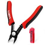 KAIWEETS Wire Cutters 6-Inch Flush Pliers With Supplementary Stripping, Cutting Pliers, Handy And Slim Diagonal Cutters, Sharp Snip, Multicolor