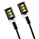 Number Plate Lights, 12V Universal LED License Plate Light, Car License Registration Plate Screw Bolt LED Light Bulbs, 1 pair(White)