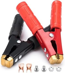 HerMia 300A Heavy Duty Pure Copper Insulated Alligator Clips Truck Car Terminal Test Electrical Battery Crocodile Clamp for Jumper Cables Boost (2 PCS)