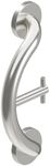 PLUS 2-In-1, Towel/Robe Hook And Grab Bar by HEALTHCRAFT (14.5 inch), ADA Compliant, Bath And Shower Safety Bar, Wall-Mounted, Handicap Grab Bars For Seniors Bathroom in Brushed Steel