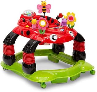 Delta Children Lil Play Station 4-in-1 Activity Walker - Rocker, Activity Center, Bouncer, Walker - Adjustable Seat Height - Fun Toys for Baby, Sadie the Ladybug