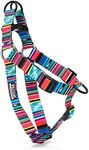 Wolfgang Premium No Pull Dog Harness, Dog Harness Medium Sized Dog, Durable & Easy to Clean Nylon with Quick Clip Buckles, For Training & Daily Use, Made in USA, Quetzal Print, (5/8 Inch x 16-24 Inch)