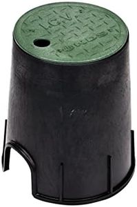 NDS 107BC 6 in. Valve Box and Cover, 9 in. Height, ICV Lettering, Black Box, Green Overlapping Cover, Black/Green