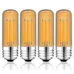 NOVELUX T10 Led Bulb 2200K 3.2 inches, e26 Led Bulb 60 watt Equivalent Dimmable, T30 Tubular Light Bulb, Edison Bulbs 6W e26 Medium Base Lightbulb UL Listed, Pack of 4