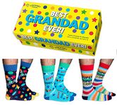 Cockney Spaniel Novelty Gift for Men, 3 Pairs of Crew Socks, Size: UK 6-11 (EUR 39-46), Fun and Quirky Gift for Men (UK, Alpha, One Size, Regular, Regular, Best Grandad)