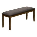 Monarch Specialties I 1397 Bench, 44" Rectangular, Upholstered, Wood, Dining Room