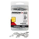 Arrow ARMA3/16IP Rivets, Silver, 1/4 Inch (6 mm)