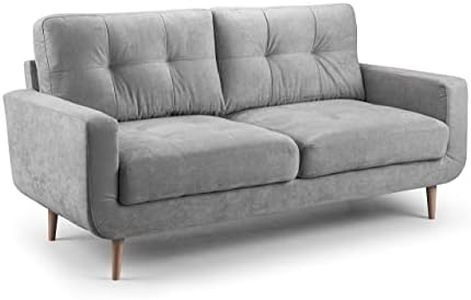 Honeypot Sofa - Aurora 3 Seater Sofa for Living Room - Soft Grey Fabric Upholstered Couch | Setup Included | Made in EU | Built to Last (3 Seater Sofa)