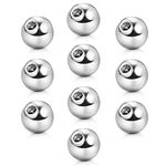 VCMART 10pcs Stainless Steel Piercing Replacement Balls