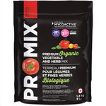 PRO-MIX® Organic Vegetable and Herb Potting Mix Soil with active ingredients, feeds for 3 months | Great for veggies and herbs | 4981410 – 9L, Pack of 1 Black