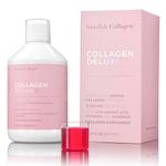 Swedish Collagen - Deluxe 500ml I 12500 mg Hydrolyzed Marine Collagen (Type I & III) I Hyaluronic Acid, Biotin and Vitamin C I for fine Lines and Wrinkle I Sugar-Free - 20 Day Supply