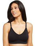 Motherhood Maternity Women’s Seamless Clip Down Nursing Bra, Black, Medium