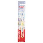 Colgate Kids Toothbrush 0-2 years | baby toothbrush | extra soft bristles | gently and effectively clean first teeth | small brush head | blue bristles toothpaste guide | non-slip handle