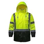 DPSAFETY Reflective Rain jackets fo