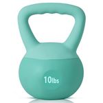 SogesPower Fitness Kettlebell Weights for Whole Body Strength Training,Kettlebell Kings,Easy Grip Handle,PVC Filled with Iron Sand,Home Gym Equipment,Conditioning and Functional Fitness,Bule&Green